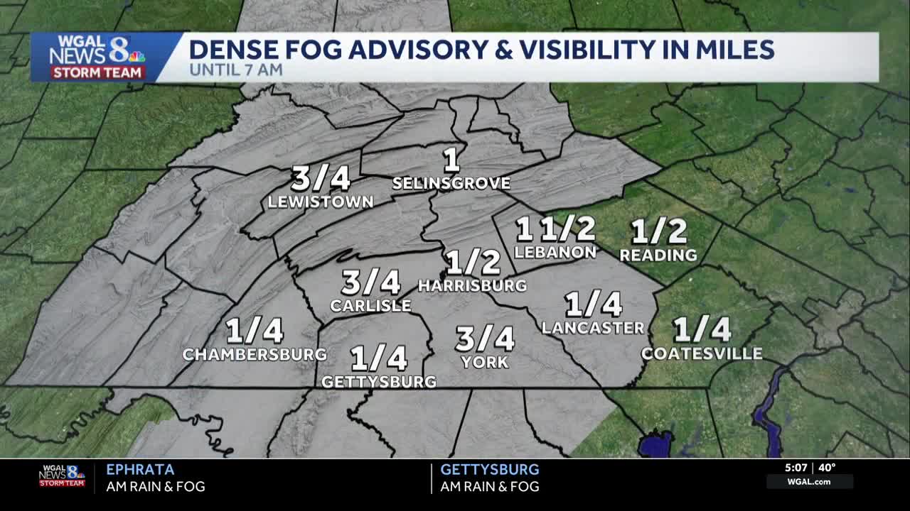 Impact: Dense fog advisory in effect for all of south-central PA