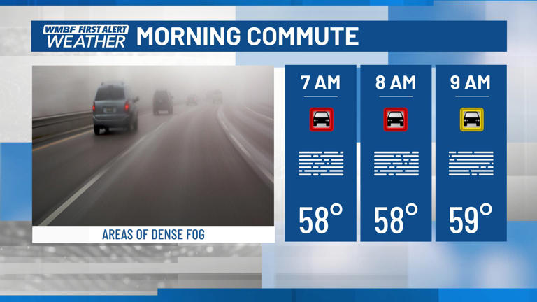 First alert: Dense morning fog, warm afternoons continue