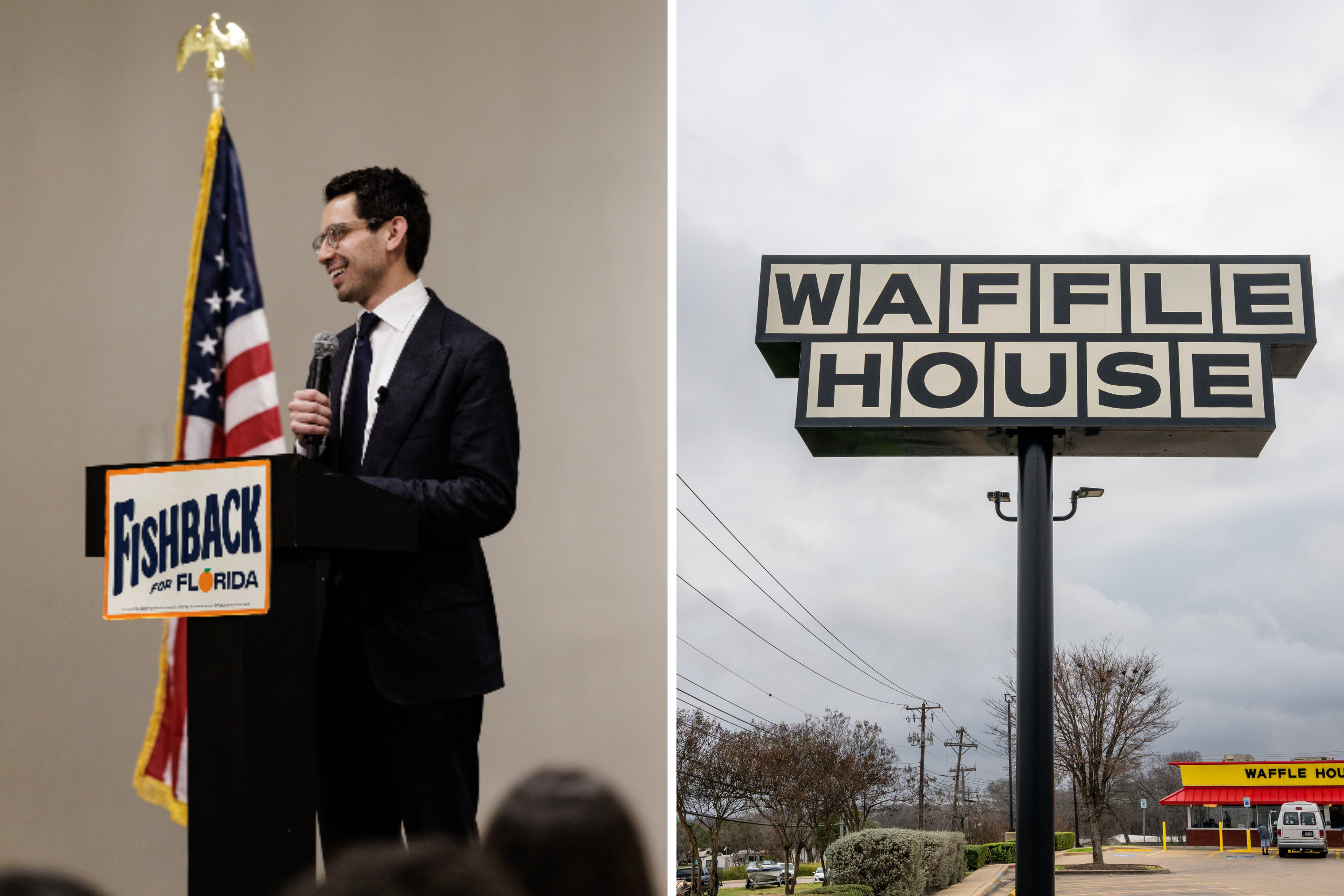 James Fishback says his campaign is banned from Waffle House
