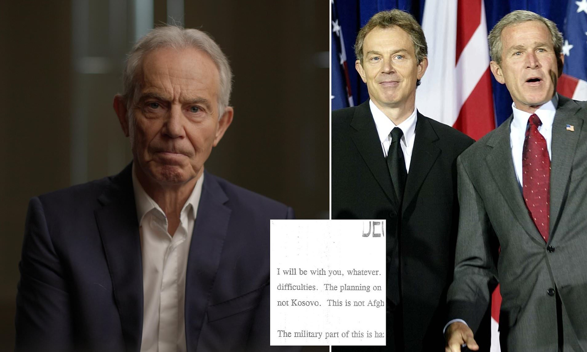 Tony Blair defends sending 'I will be with you, whatever' note to ...