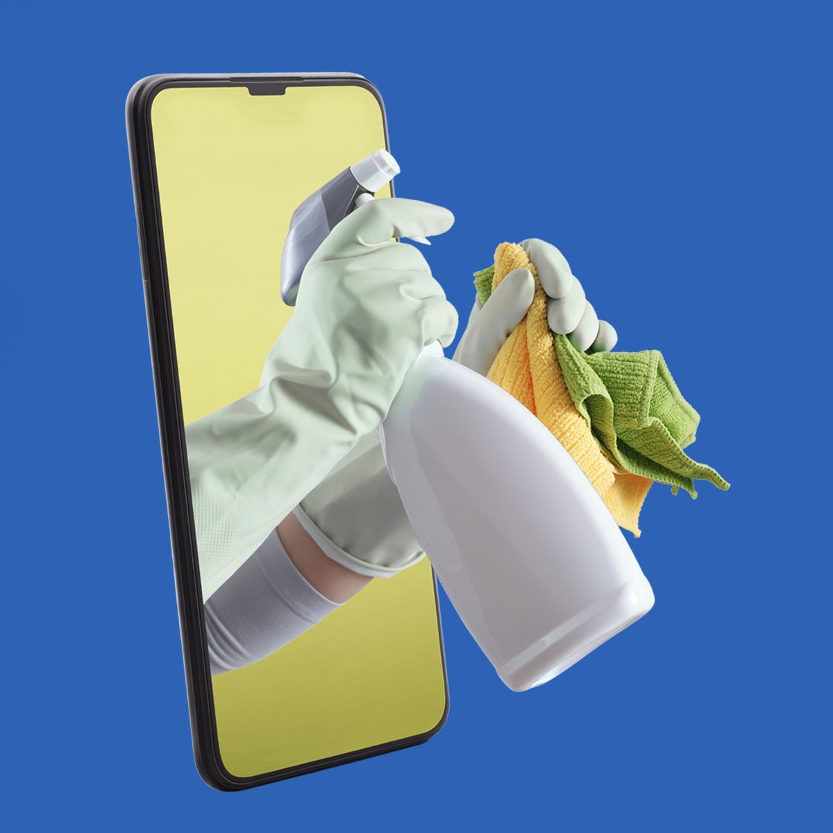 Can you clean your cell phone screen with glass cleaner?