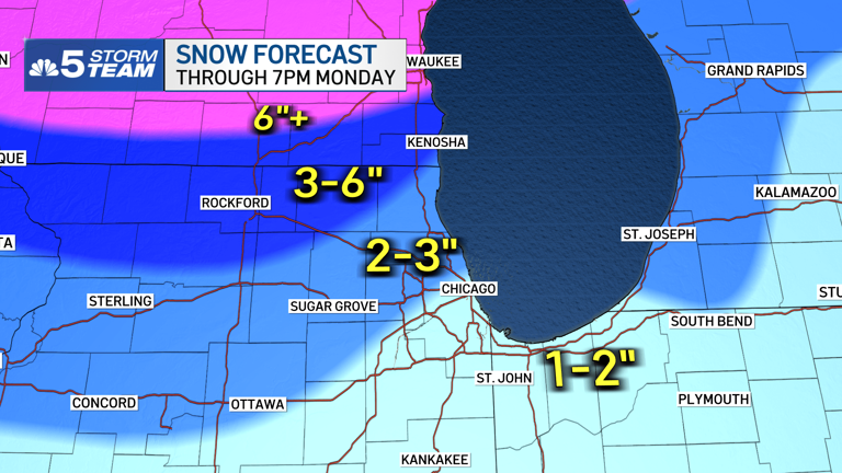 Accumulating snow expected in Chicago area after 60-degree temps this ...