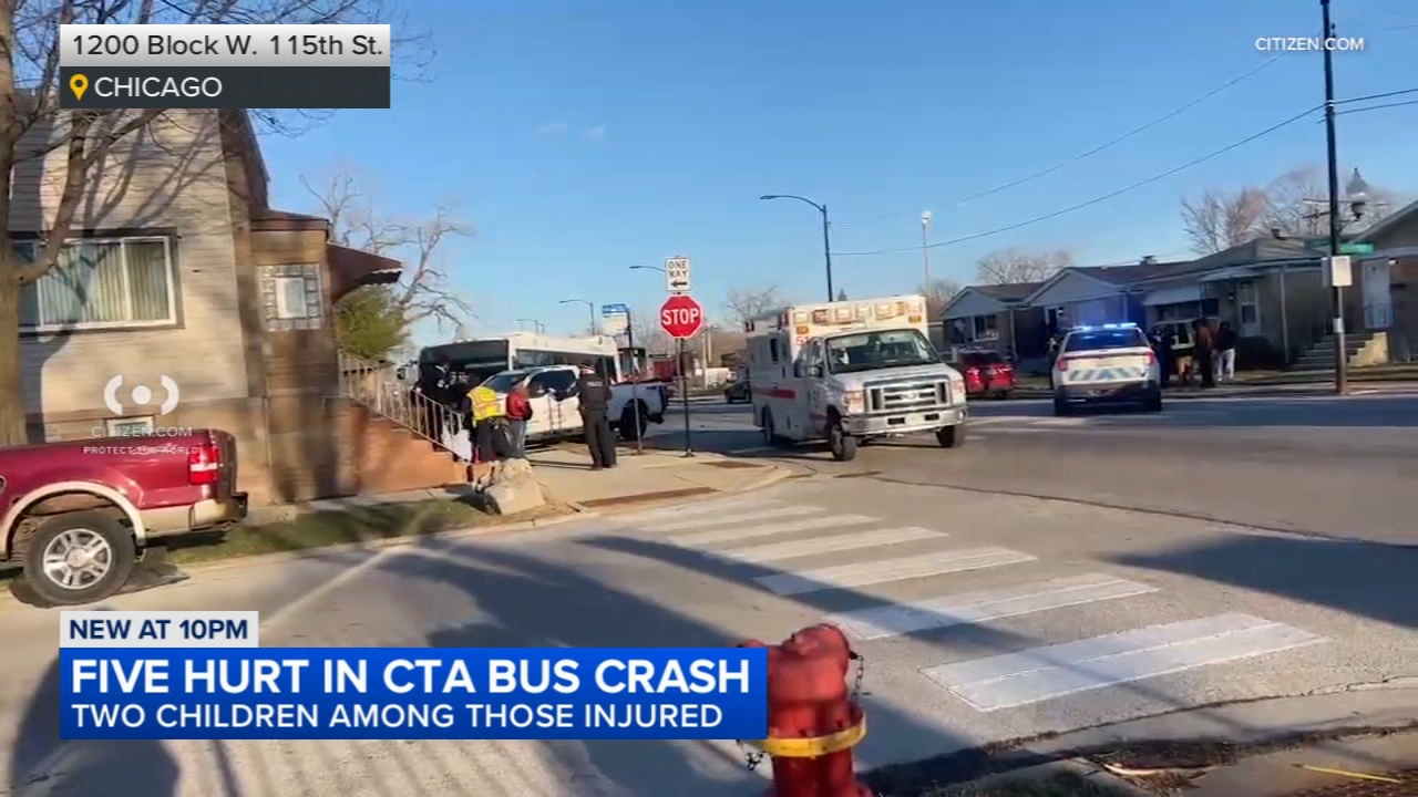 2 children among 5 injured in serious crash involving CTA bus, tow ...