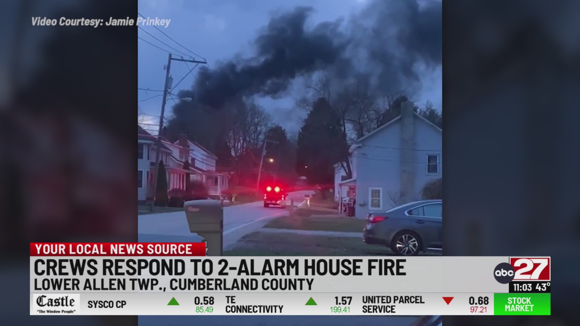 Crews respond to two-alarm house fire in Cumberland County