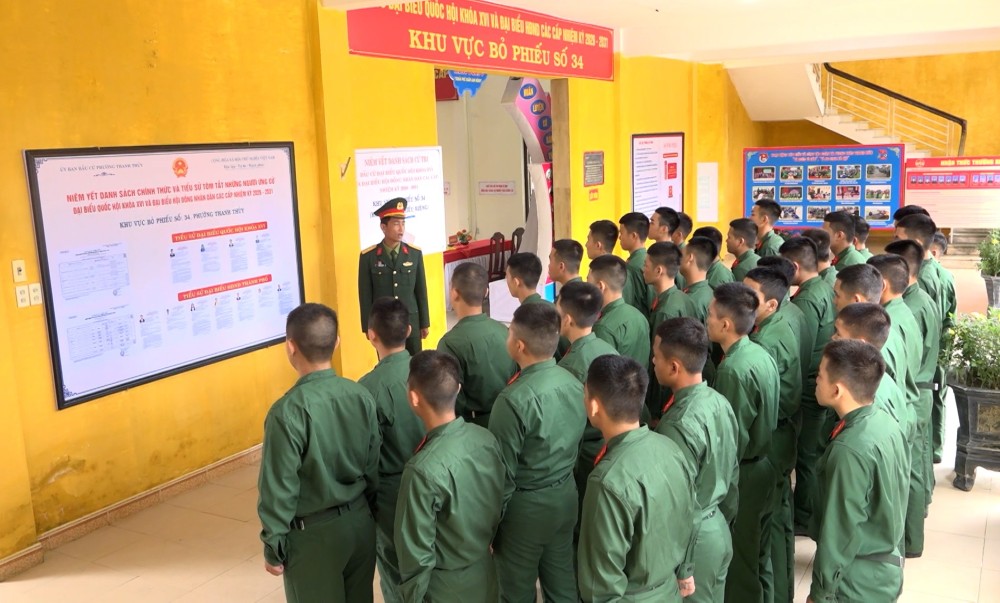 Cử tri Bộ Chỉ huy Quân sự TP Huế đặt nhiều tâm huyết trước thềm bầu cử