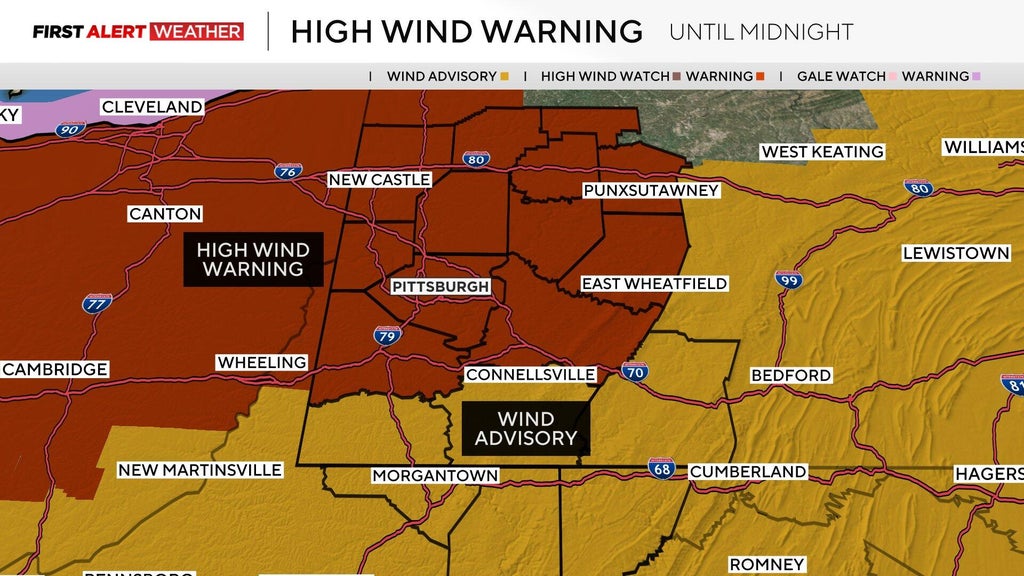Western Pennsylvania and the Pittsburgh area are under high wind ...
