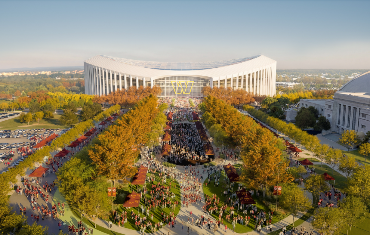 Commanders reveal updated stadium renderings for RFK site in Southeast DC