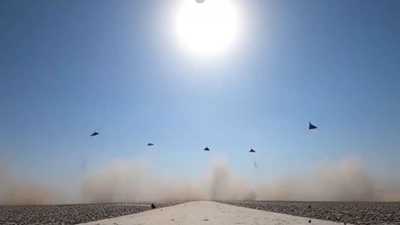 Iran's IRGC releases new footage of drone swarm attack on US-Israel