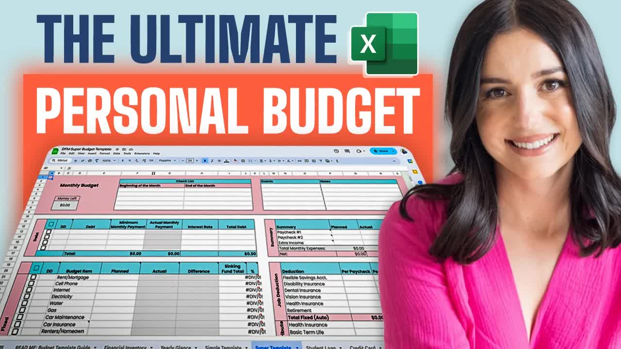 The only budget spreadsheet you need! (Works in Google, Excel, & Numbers!)