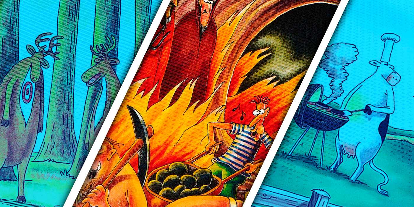 Bummer of a Bithmark, Just Not Reaching That Guy and Cannibal Cows' Comic Strips