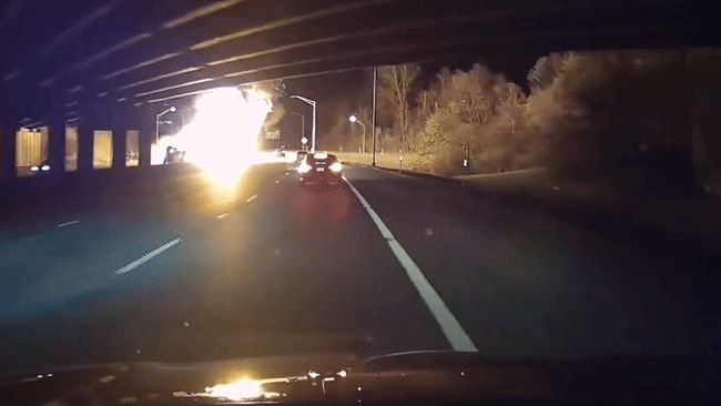 Dashcam shows massive oil tanker explosion in Kentucky