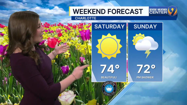 Forecast: Sunny, mild today, cloudier with showers Sunday