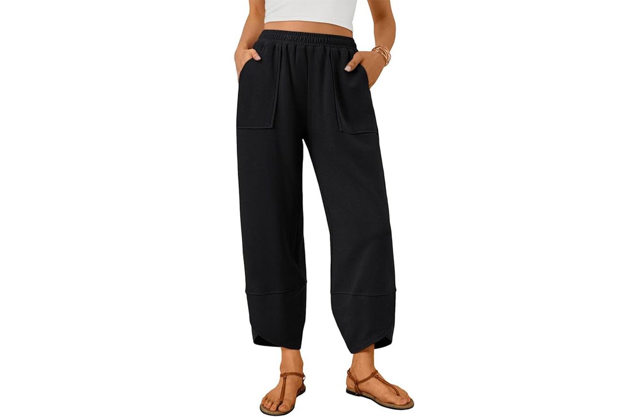 Trendy Queen Women's Wide Leg Pants Boho Summer Capri Palazzo