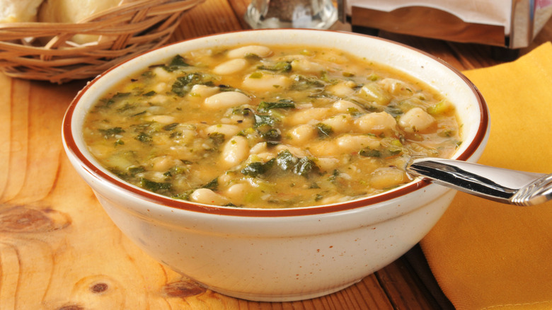 For heartier soup, stir in this grain