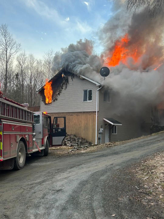 Home total loss, 2 displaced after house fire