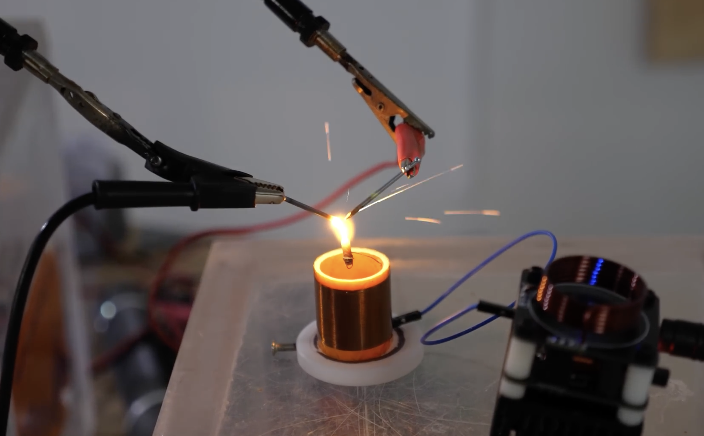 Is fire conductive enough to get shocked?
