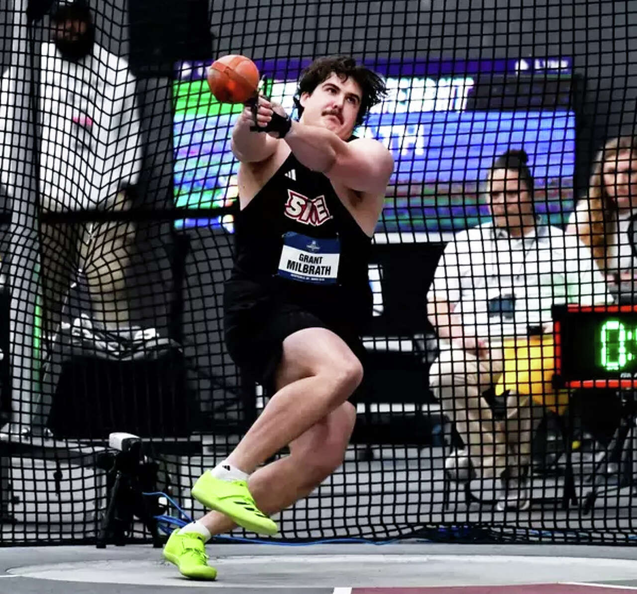 SIUE’s Grant Milbrath finishes 11th in NCAA indoor weight throw final<br><br>