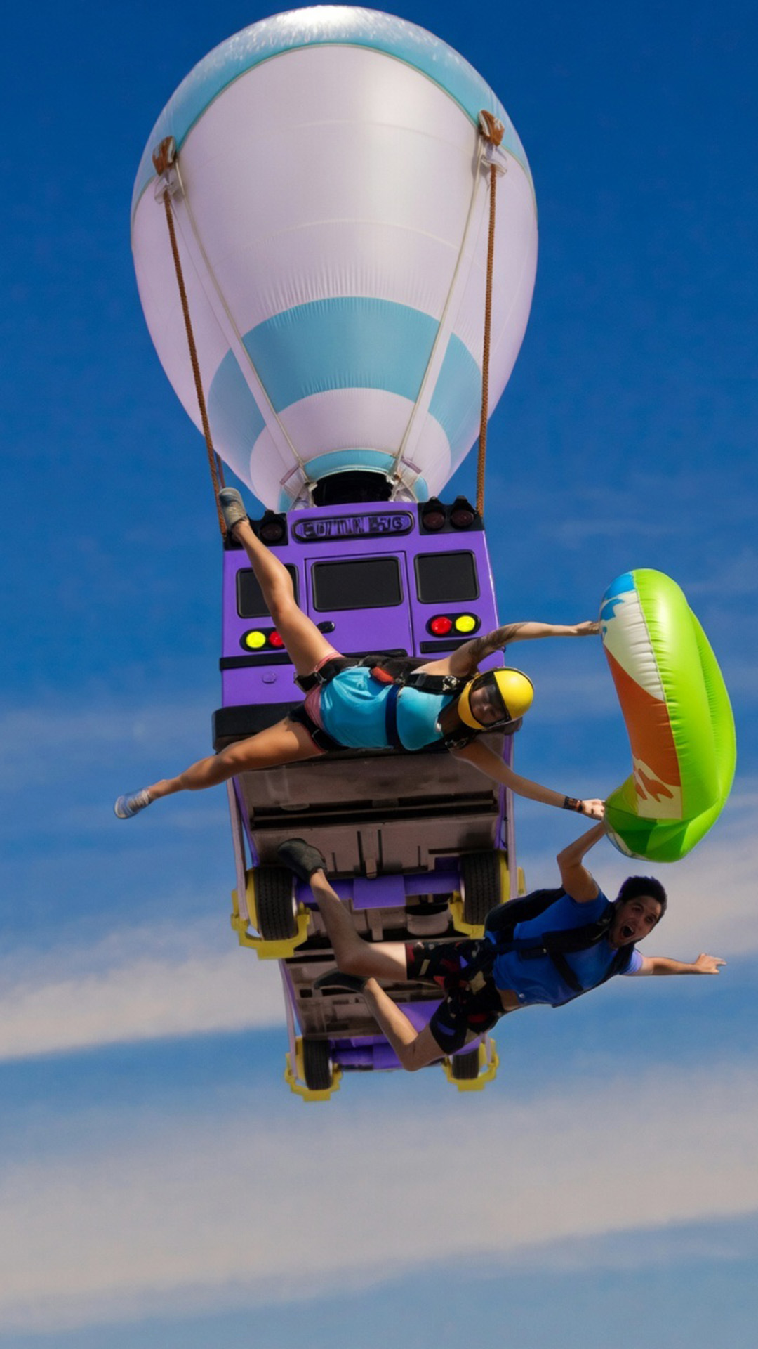 Recreating a battle bus jump in real life