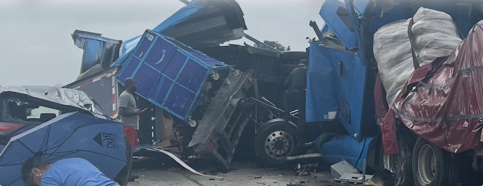 Semi-truck overturns in multi-vehicle crash on Florida’s Turnpike