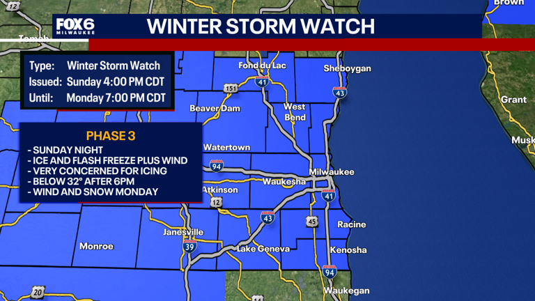 Wisconsin winter storm warnings, weather advisories issued