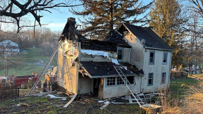 Photos | Crews respond to early-morning house fire in Lancaster County