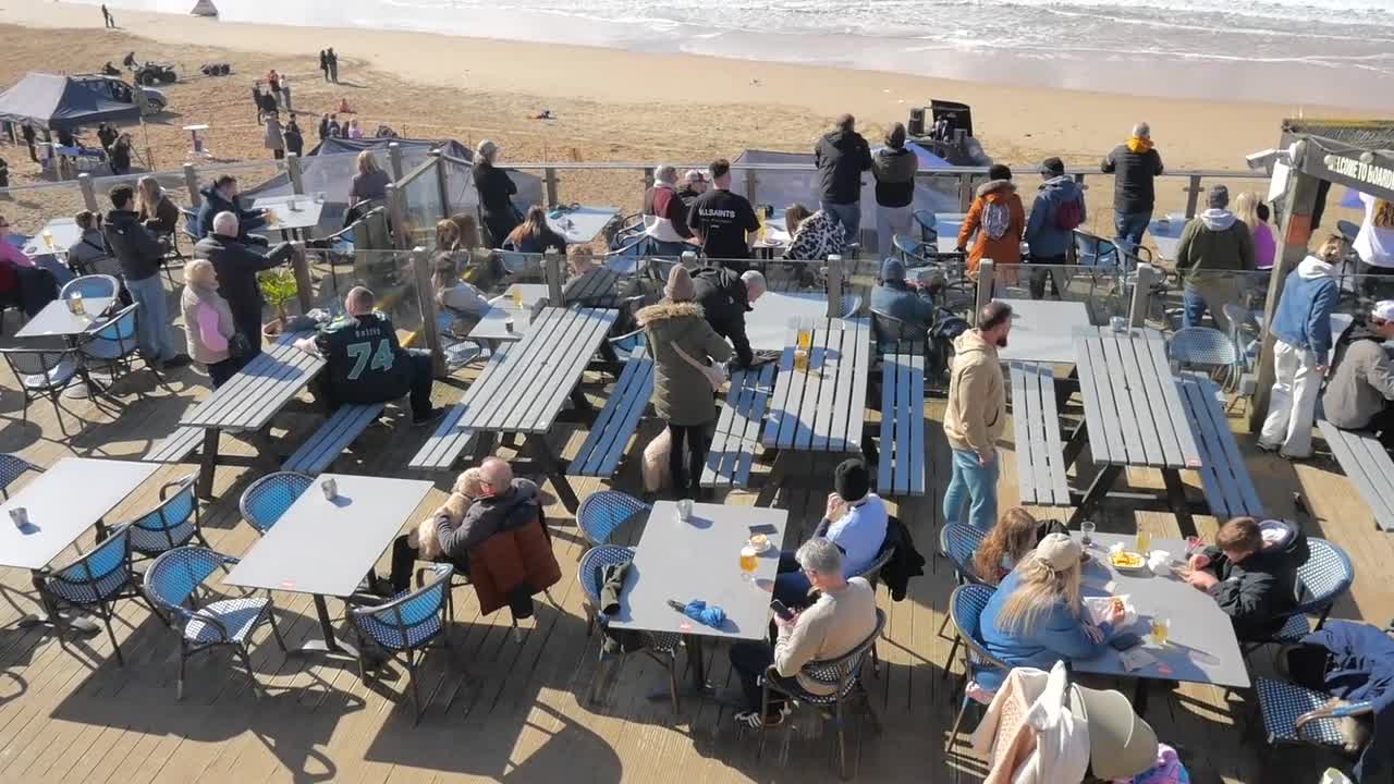 Red Bull's chilling surf event: Fistral Beach cold water session