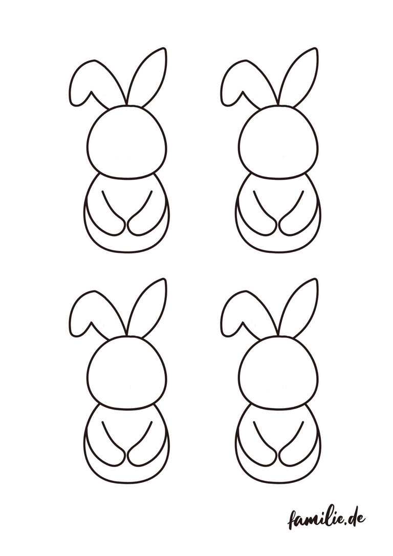 Endlich ist Ostern! Zauberhafte Osterhasen‑Vorlage zum Ausmalen und Basteln