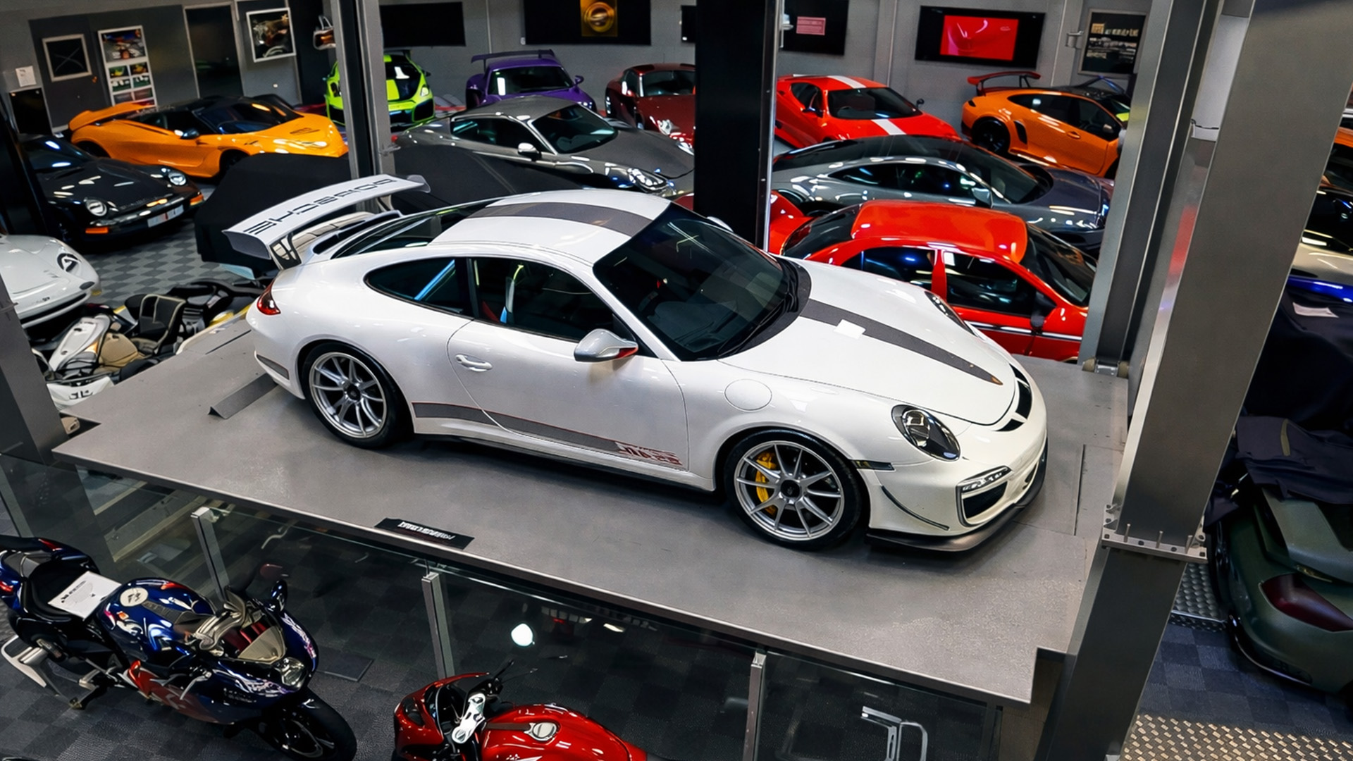 What cars are inside this secret supercar garage
