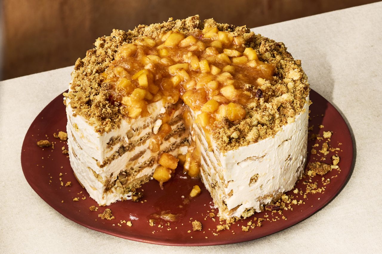 Bourbon-Peach Icebox Cake