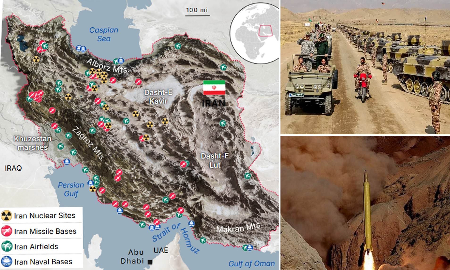 How Iran hides its military might in 'natural fortress' mountains while ...