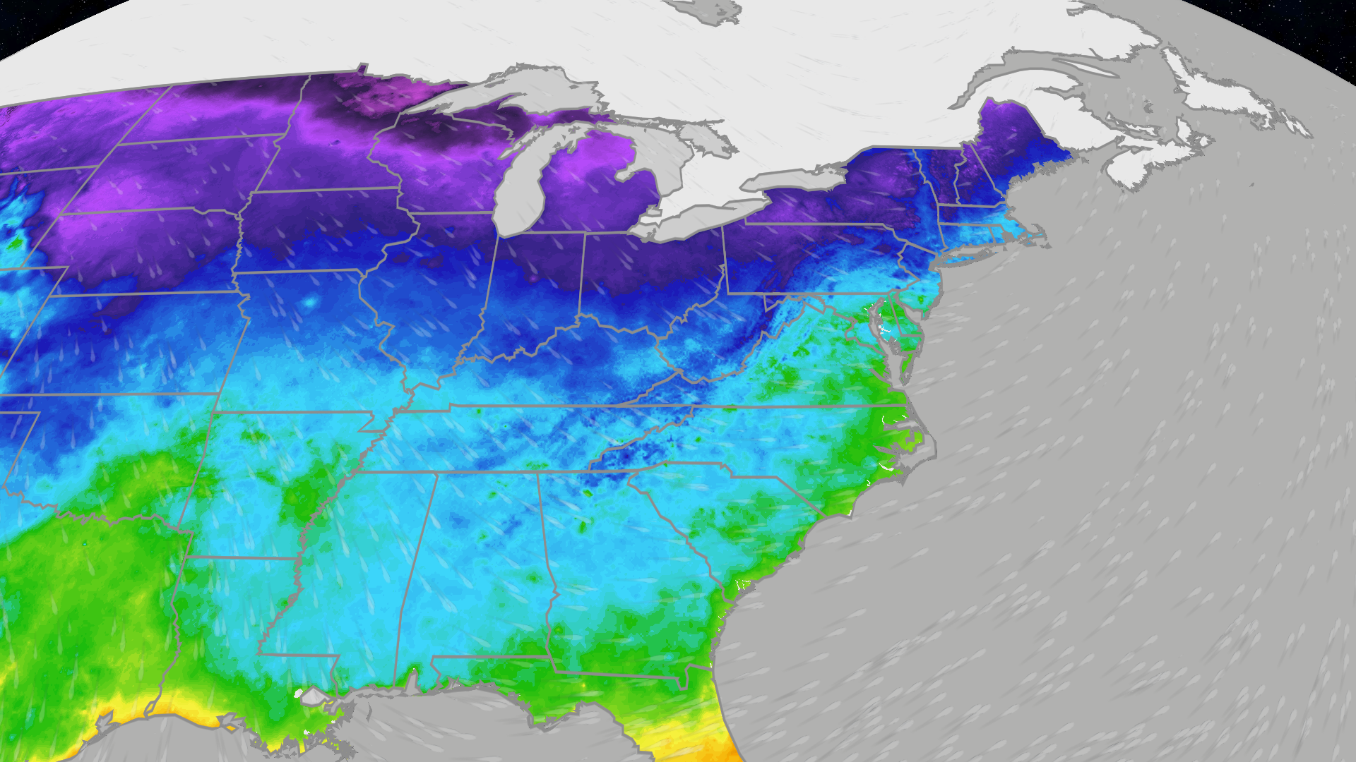 Hundreds of millions across East to see below average temps