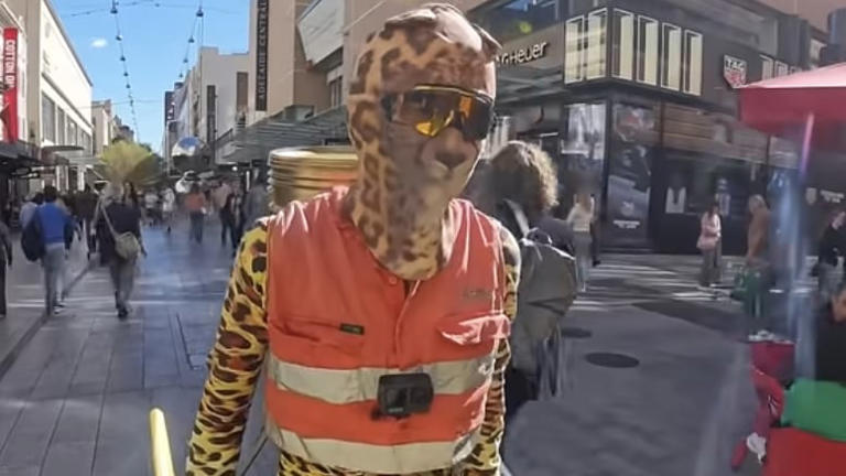 Man completes 4,000 mile walk dressed as a cat