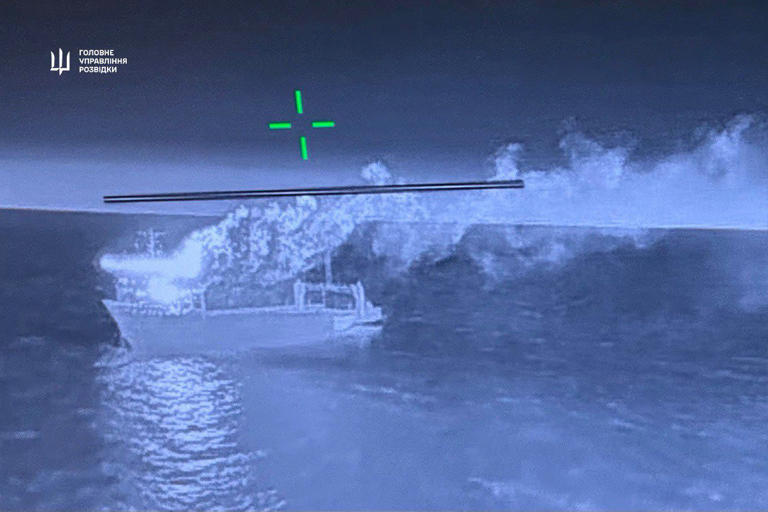 Ukrainian intelligence targets Russian ships near Kerch in night strike