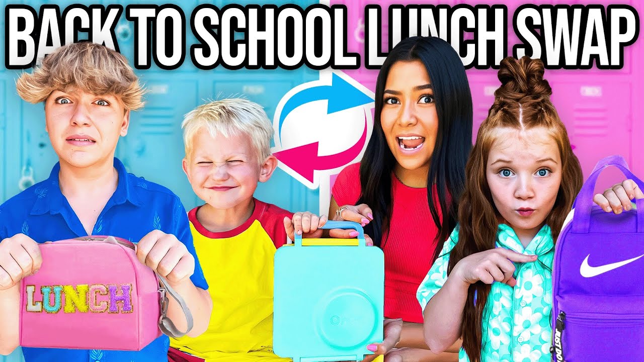 Back to school lunch! *10 kids swap diets!* 🎒