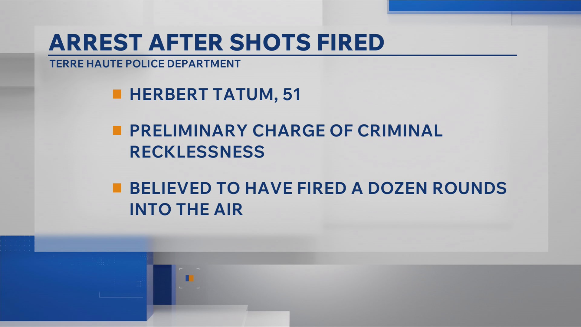 One man arrested after shots fired in Terre Haute