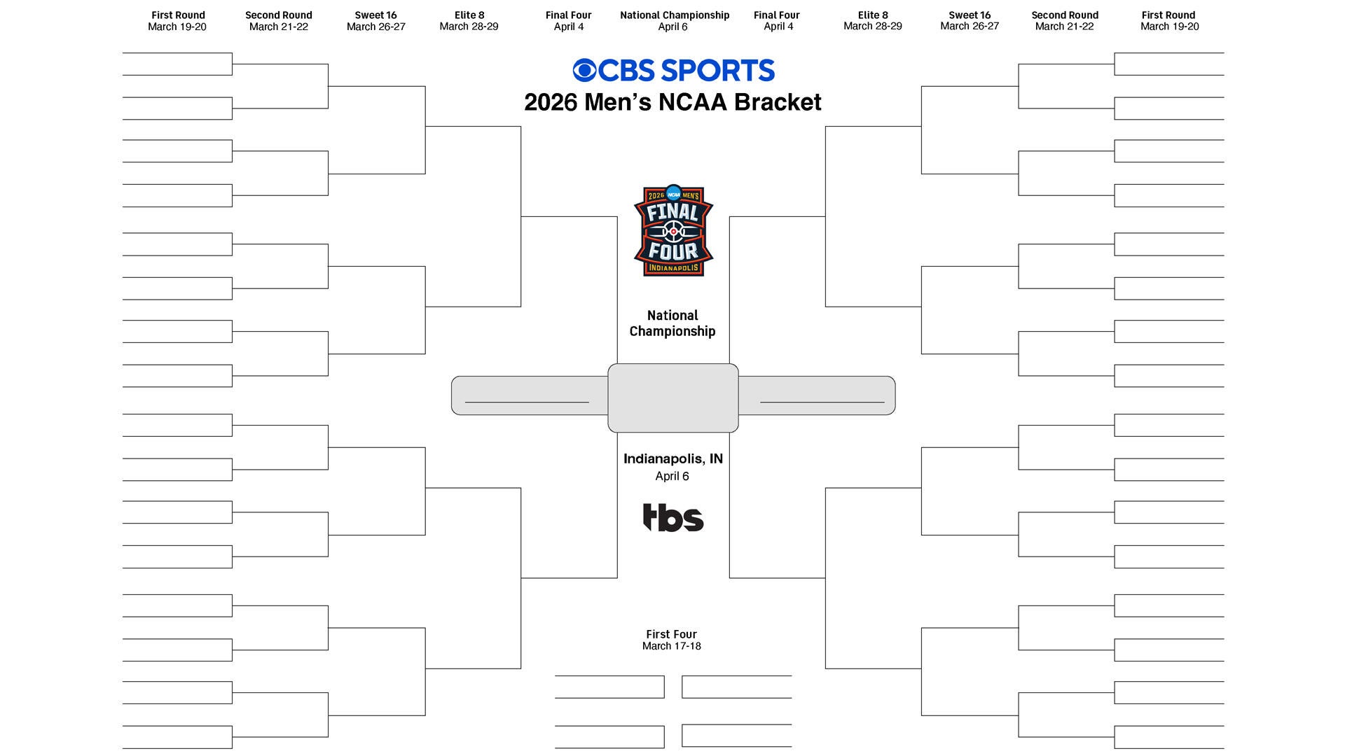 NCAA bracket 2026: Printable March Madness bracket, tournament seeds to ...
