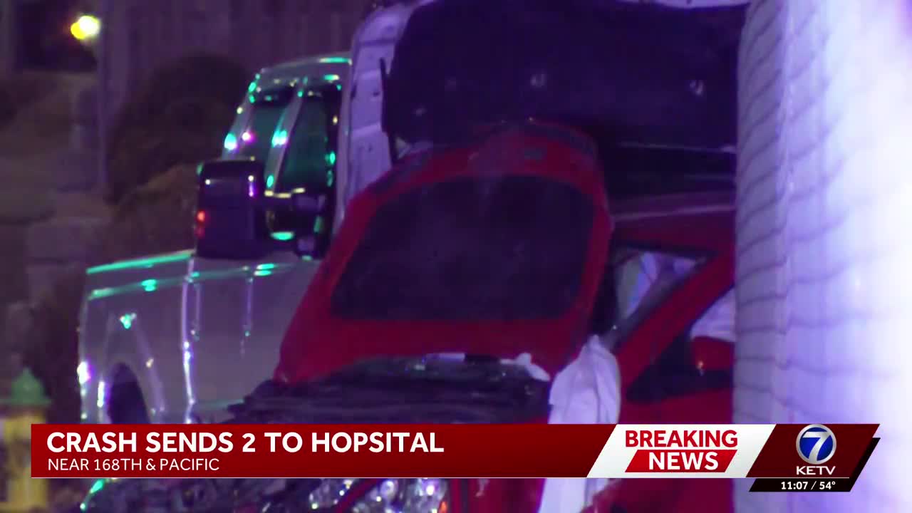 Two people taken to the hospital after crash in west Omaha