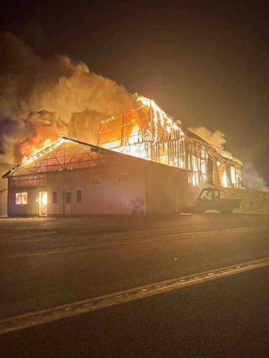 Firefighters battle early morning barn blaze in Blair County