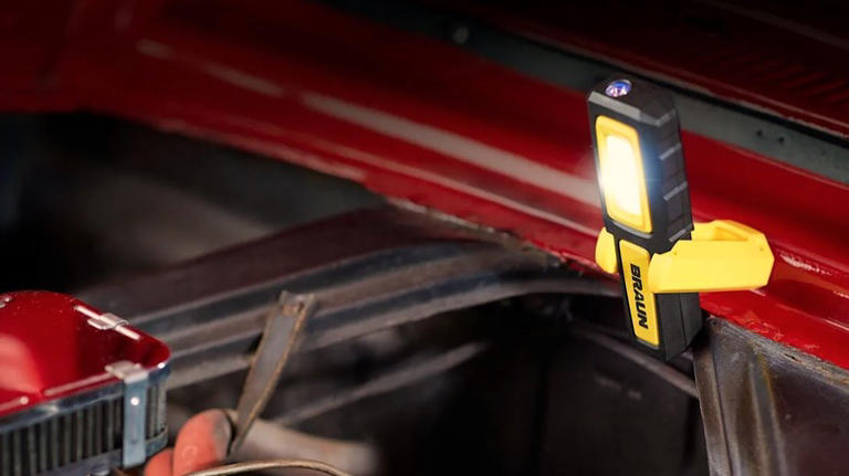This Harbor Freight magnetic USB-C light is a low-cost garage upgrade
