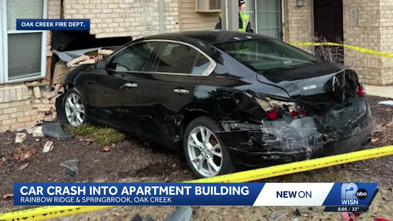 Car hits Oak Creek apartment building after crash, residents displaced