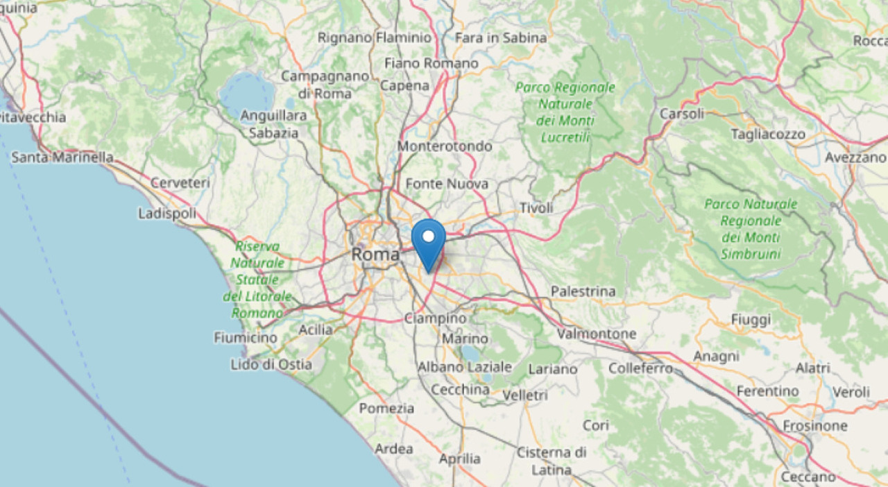 Terremoto a Roma, magnitudo 2.0: epicentro tra Centocelle e Tor Vergata ...