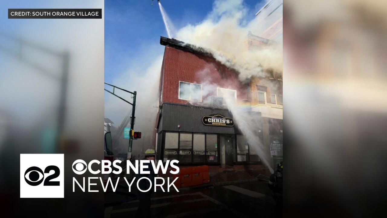 Restaurant fire shuts down streets in South Orange, NJ
