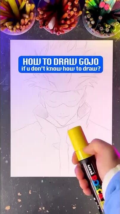 Easiest way to draw Gojo | #ARDrawing