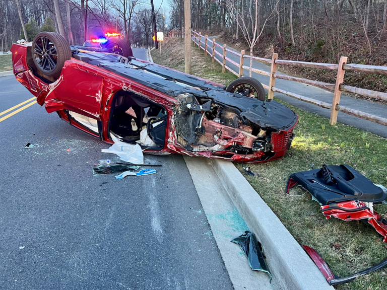 2 hospitalized in Montgomery County rollover crash
