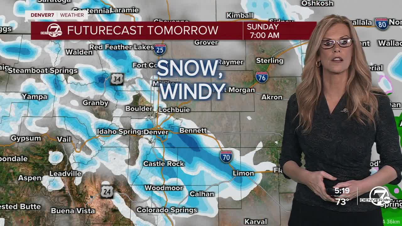 From 70s to snow overnight in Denver, high winds return