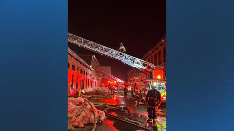 Boston firefighter hospitalized following roof fire in Hyde Park