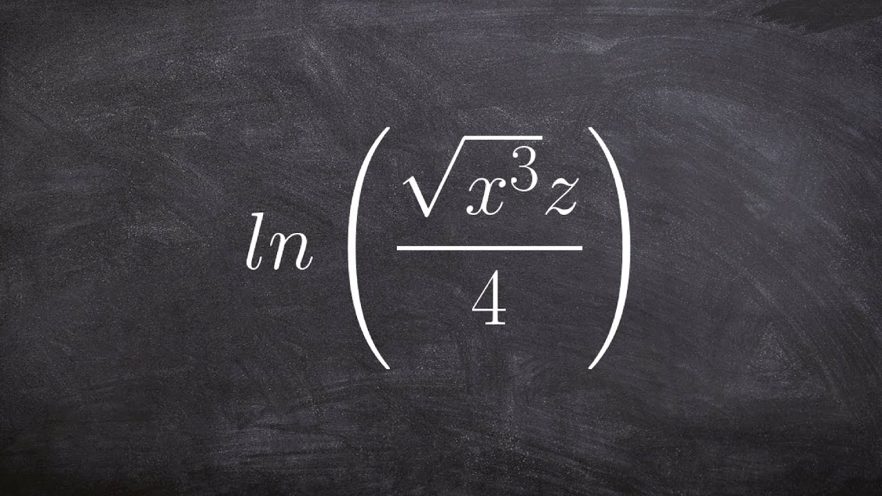 How to expand a logarithm to multiple logs using properties of logarithms