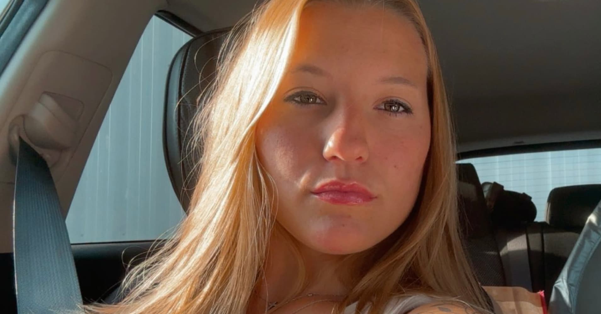 Teagan Hollabaugh, 22, works as a diesel mechanic.