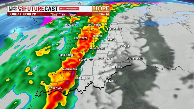 Line of strong storms tonight followed by snow on Monday | Mar. 15, 2026