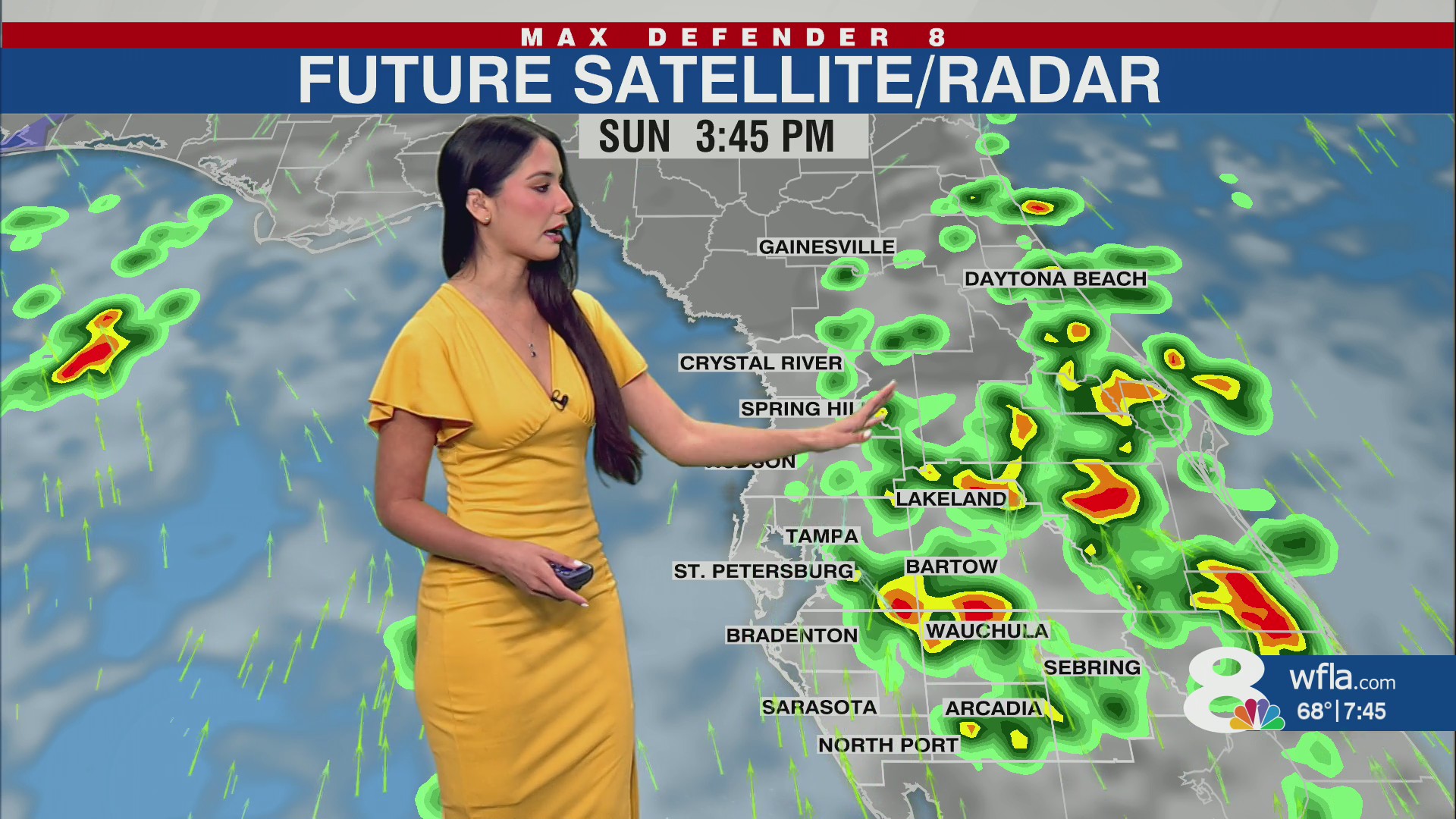 Scattered showers & storms this Sunday across Tampa Bay area